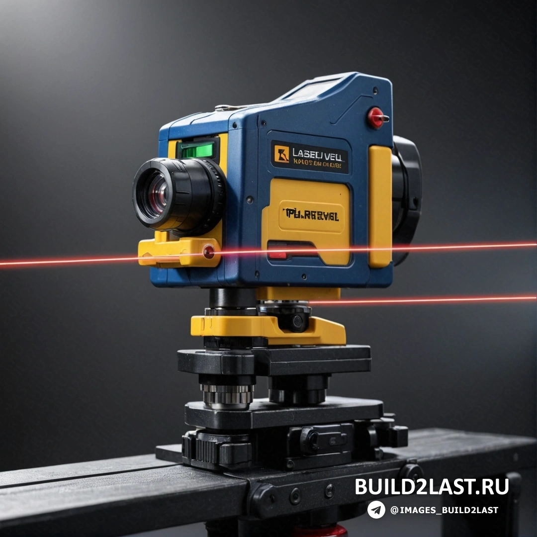 Прецизионизм - 3D-рендер. Камера используется для съемки видео на штативе с красным лазером сбоку