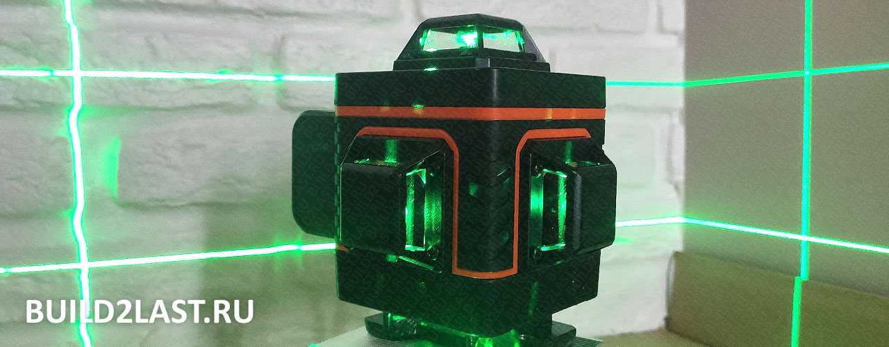 Зелёный лазер, уровень с 16 лучами (4 плоскостями)