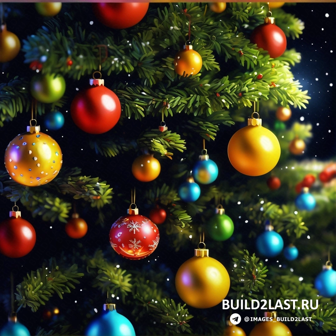 Рождественская елка с украшениями