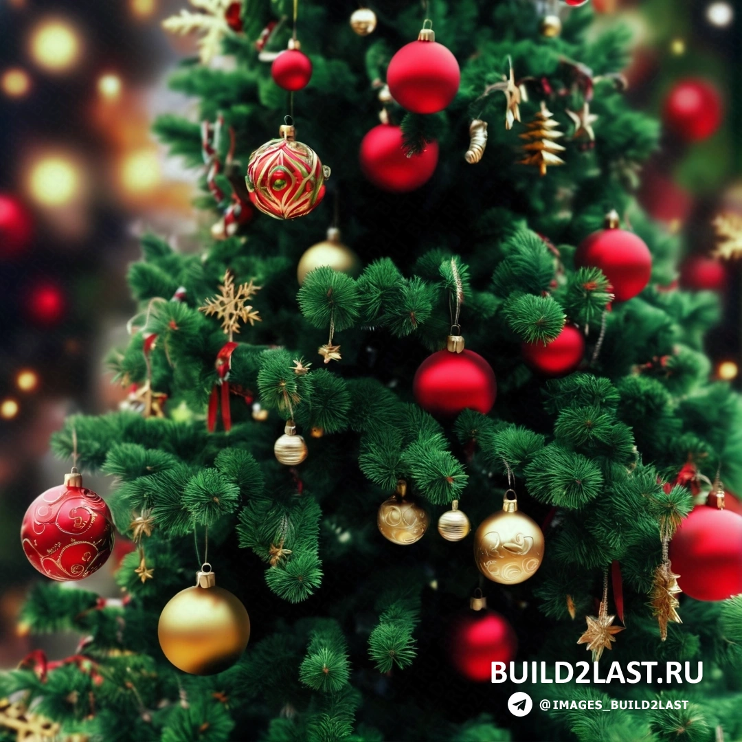 Рождественская елка с украшениями