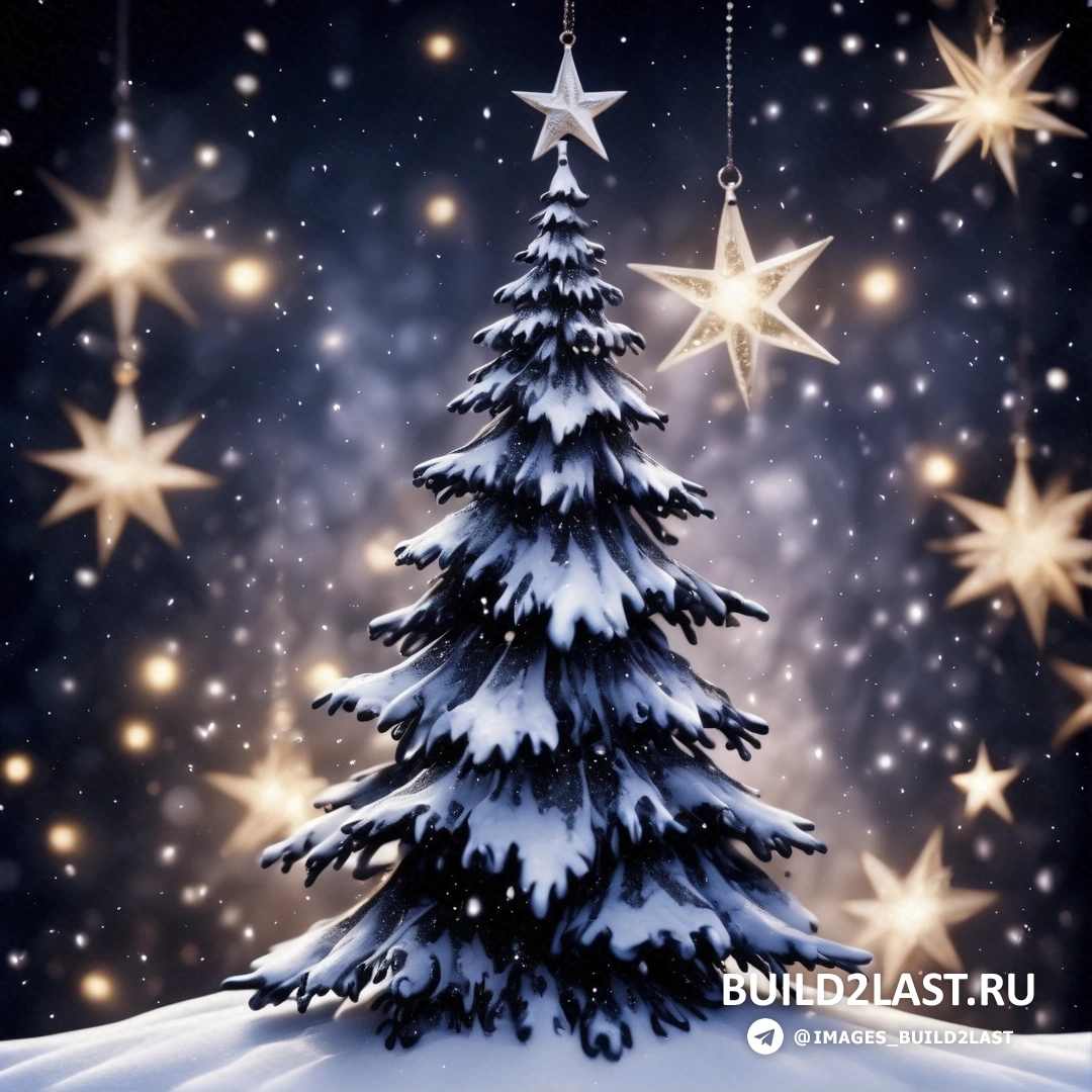 Рождественская елка со звездами