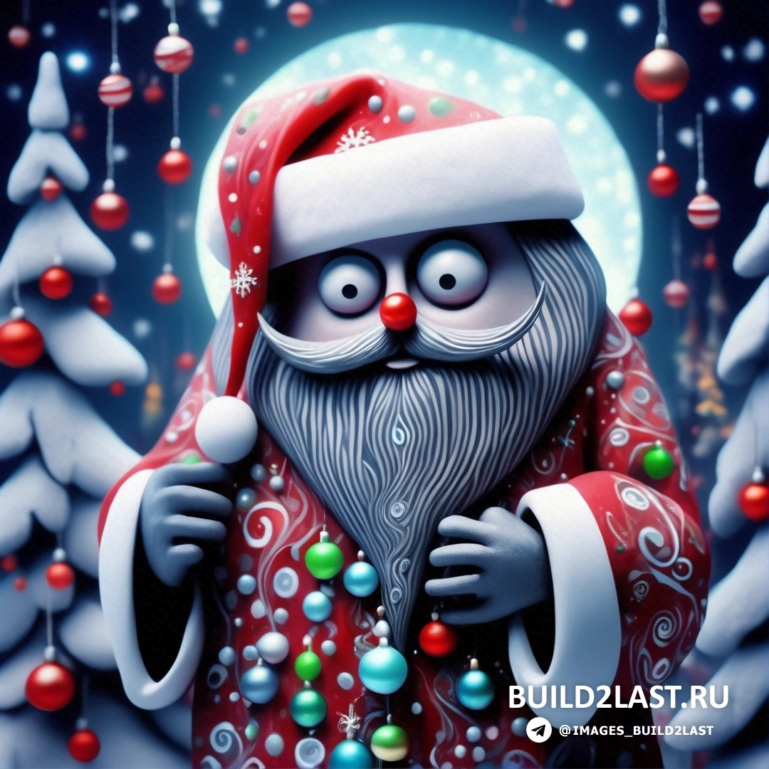 Санта-Клаус с бородой
