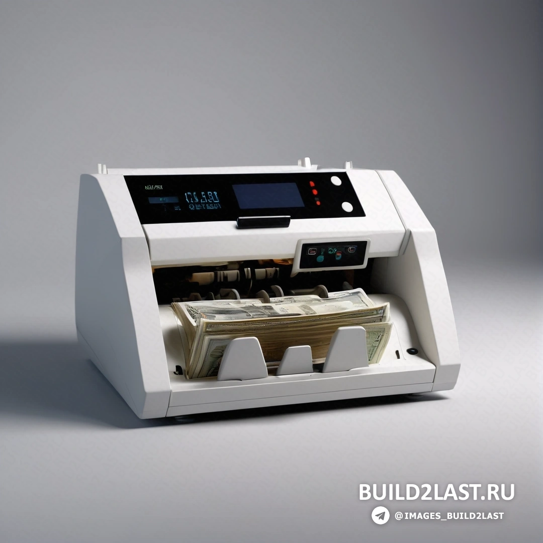 Les automatistes - компьютерная визуализация. Автомат с кучей денег в слоте и часами спереди