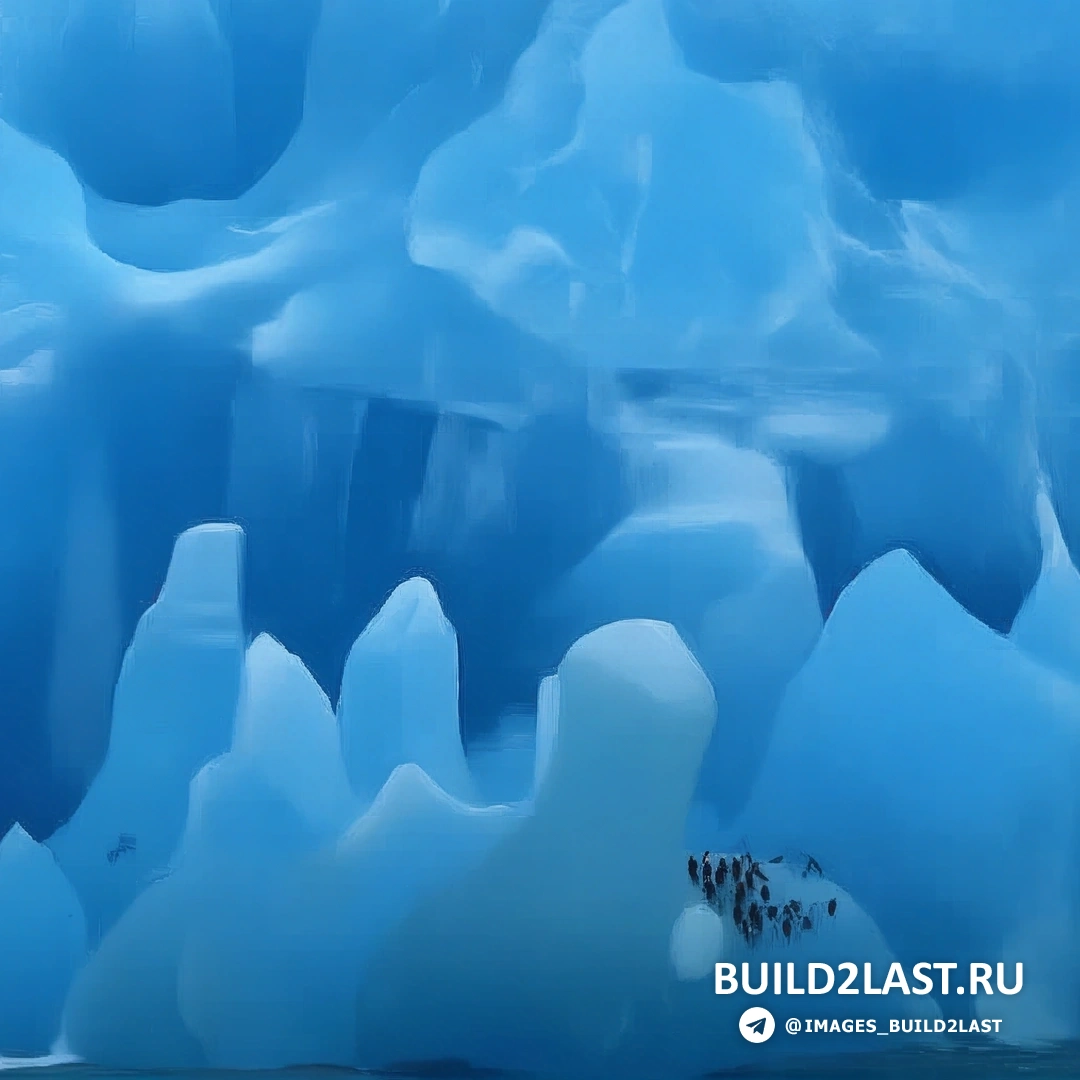 Айсберг, напоминающий гигантскую волну, готовую развернуться в море Айсберг, похожий на огромную волну, распластавшуюся по поверхности воды