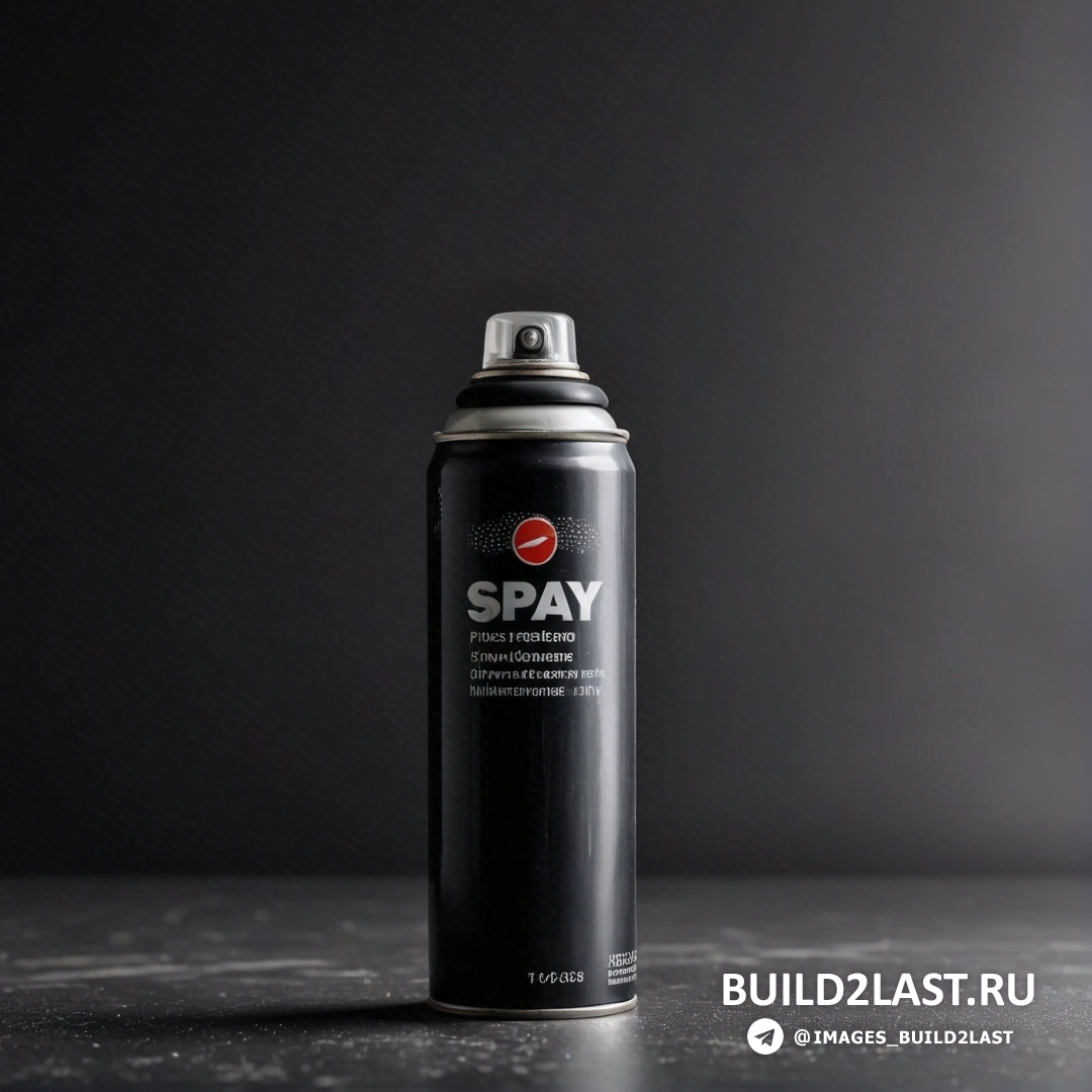 Граффити - граффити-искусство. Баллончик с краской на столешнице с темным фоном