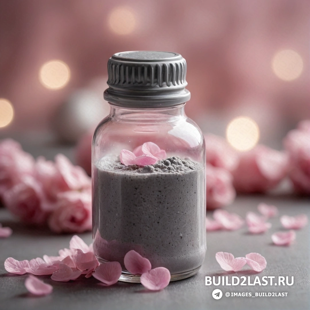 Художественная фотография - стоковая фотография. Банка, наполненная песком, и цветы на столе рядом с розовым цветочным фоном