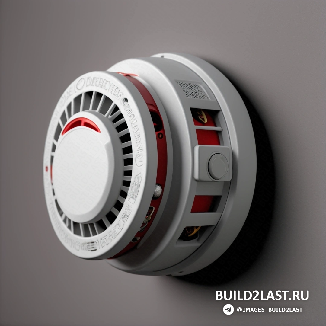 Некогерентность — рендеринг с окклюзией окружающего пространства. Бело-красный настенный динамик на серой стене с красно-белым выключателем