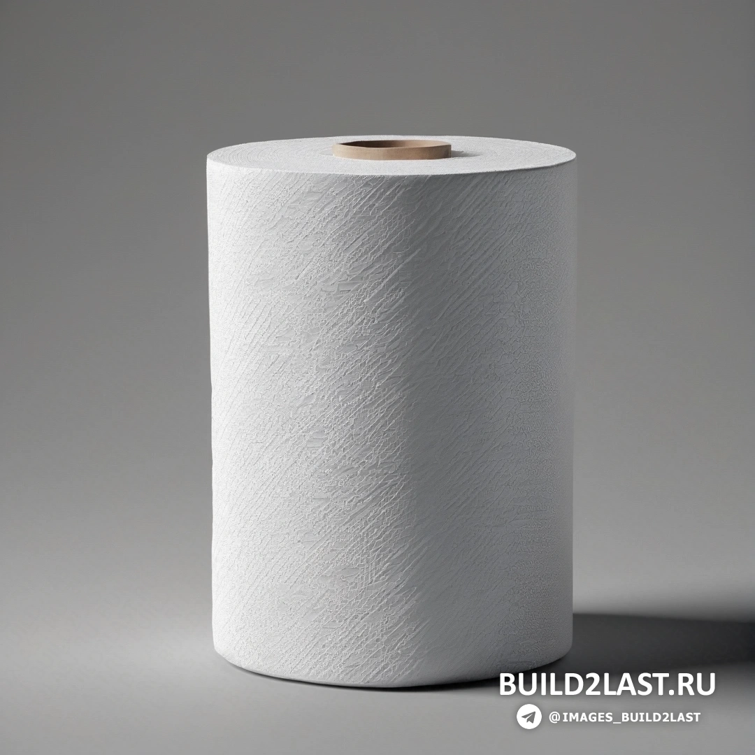 Концептуальное искусство - стоковая фотография. Белый рулон туалетной бумаги показан на сером фоне