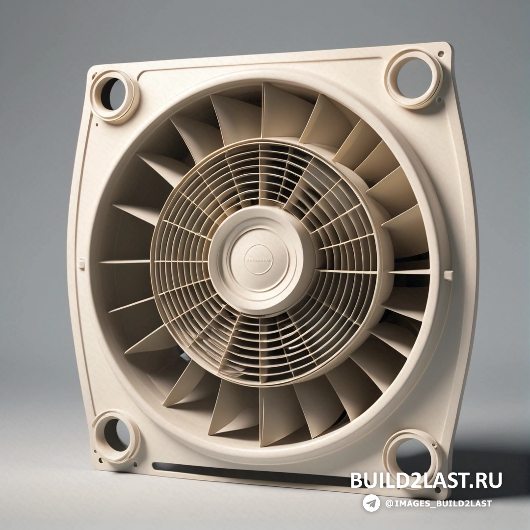 Precisionism - рендер Ambient Occlusion. Белый вентилятор на столе рядом с серой стеной и серым фоном пола.
