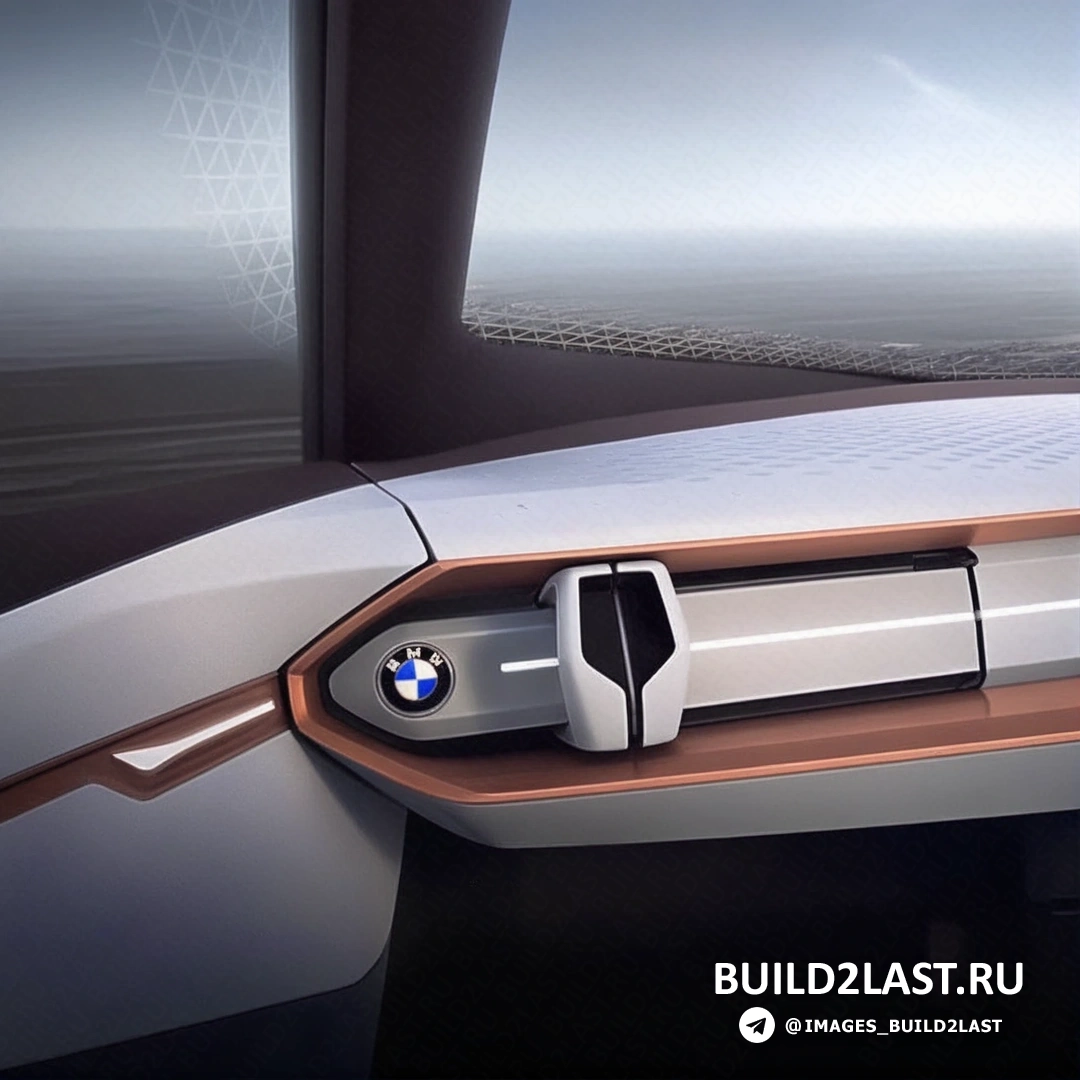 BMW Vision Next 100, уникальный и высокотехнологичный автомобиль, Мюнхен BMW Vision Next 100 в коричневом цвете, с hi-tech дизайном, в Мюнхене, Германия.