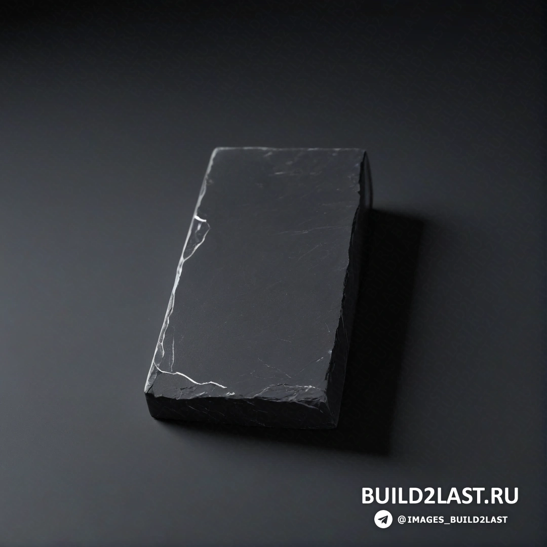 Фотореализм - 3D-рендеринг. Черный предмет на столе с серым фоном
