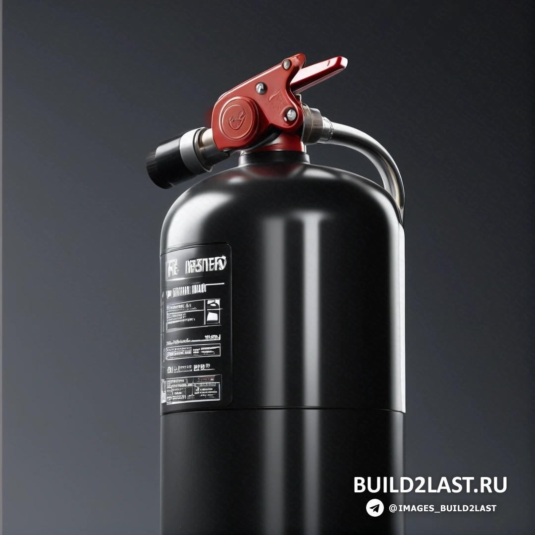 Гиперреализм - 3D-рендер. Черный пропан с красной ручкой и красным рычагом на ручке и черным фоном