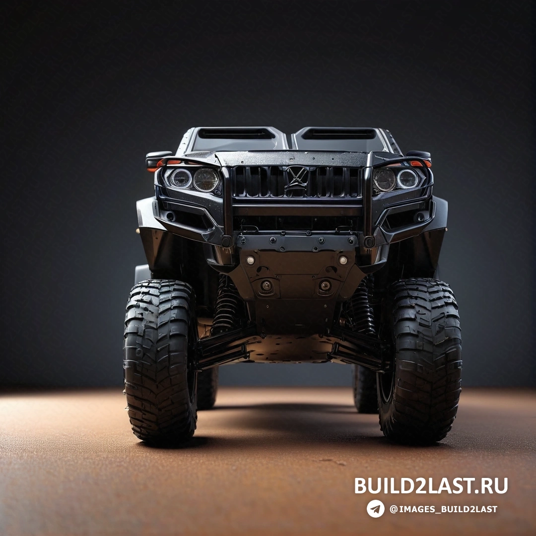 Lyco art - компьютерная визуализация. Четырехколесный автомобиль показан на студийном фото с темным фоном