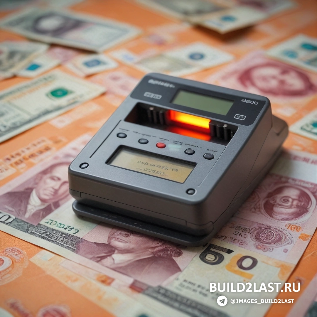 Les automatistes - голограмма. Цифровые часы наверху стопки денег на столе, покрытом денежными купюрами