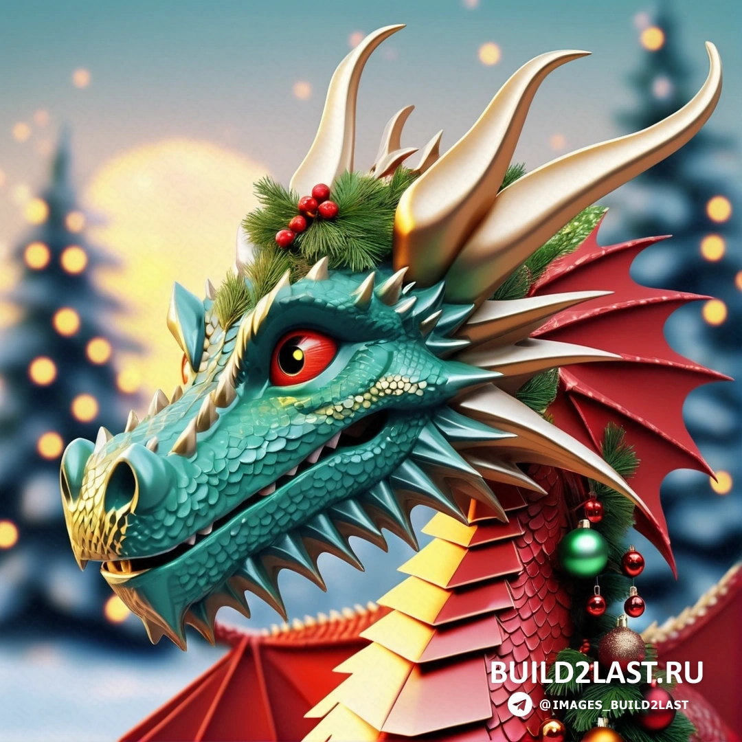дракон и рождественская елка