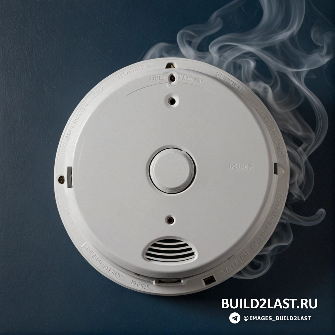 Les automatistes - стоковая фотография. Дымовой извещатель на стене с синим фоном