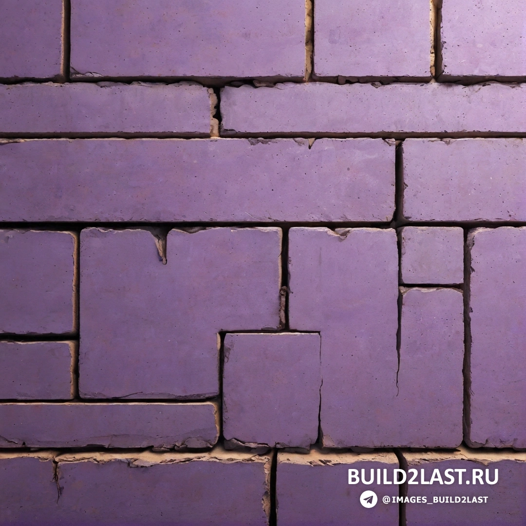 Бетонное искусство - граффити-арт. Фиолетовая кирпичная стена с белым котом, лежащим на боку