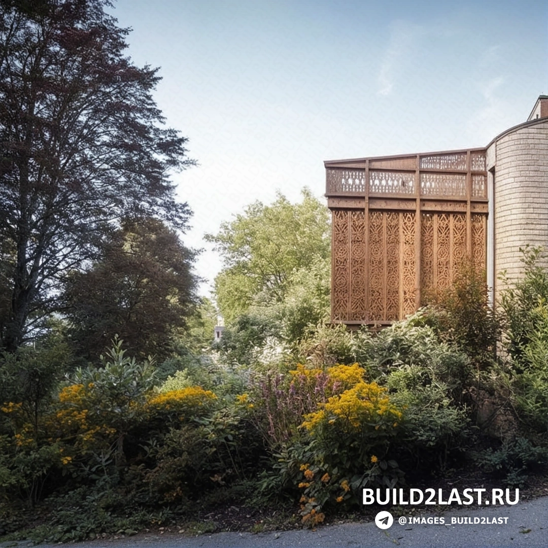 Деревянные элементы фасада дома Villa am See от Alexander Diem Фрагмент фасада дома с деталями деревянной отделки и сложным узором.