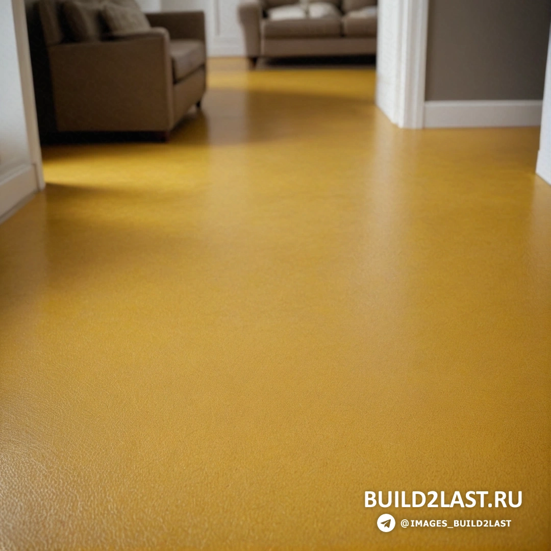 Фотореализм - сверхтонкая детализированная живопись. Гостиная с диваном и креслом в углу и желтым полом посередине