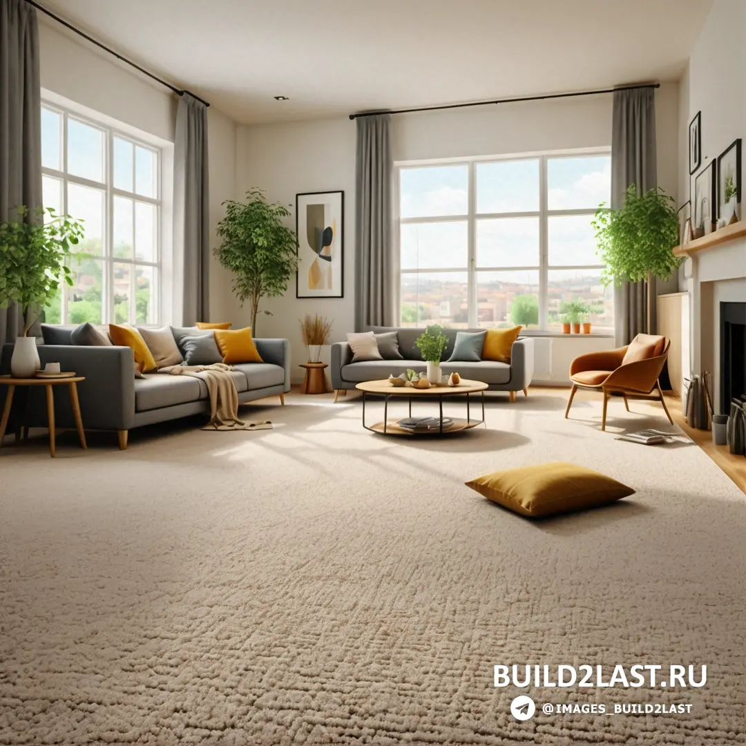 Постминимализм - 3D рендер. Гостиная с диваном и стулом