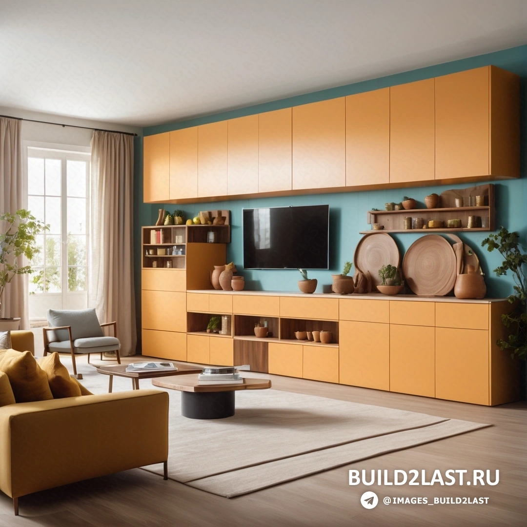 Фотореализм - 3D рендер. Гостиная с диваном и стулом
