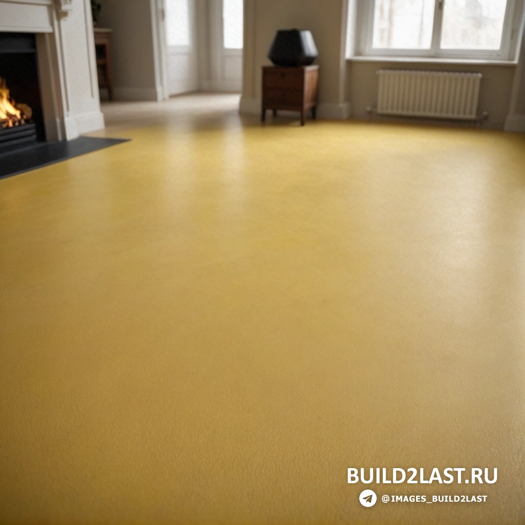 Постминимализм - сверхтонкая детальная живопись. Гостиная с камином и желтым полом