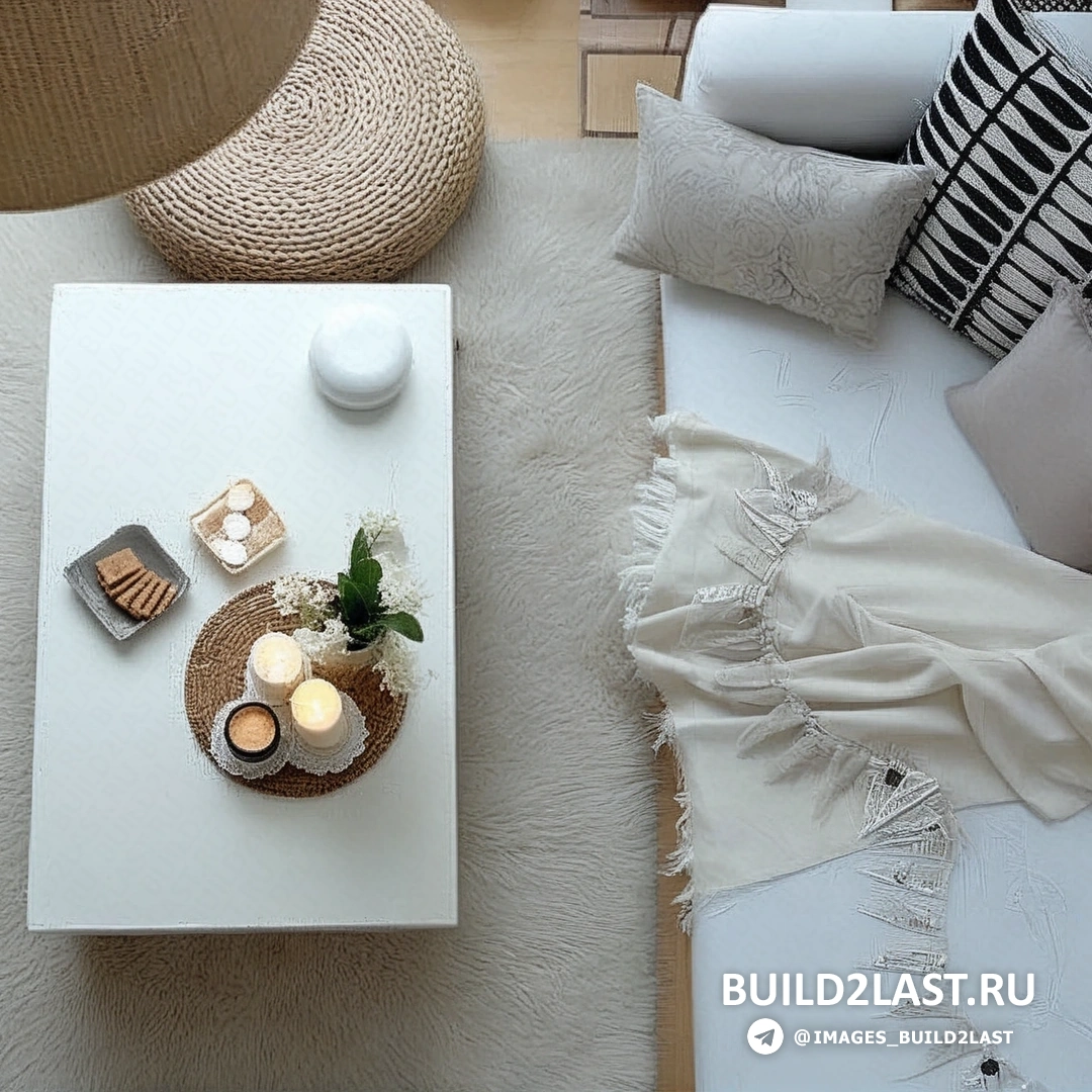 Гостиная с современными мебелью и минималистичным декором