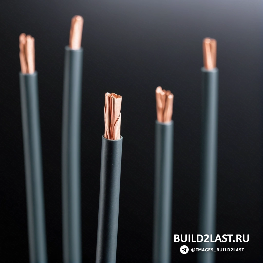 Шок-арт - 3D-рендер. Группа проводов медного цвета на черном фоне