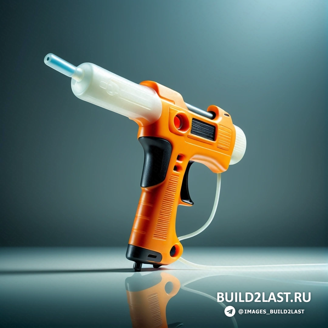 Plasticien - роспись аэрографом. Игрушечный пистолет с фонарем сбоку и шнуром, прикрепленным к нему сбоку.