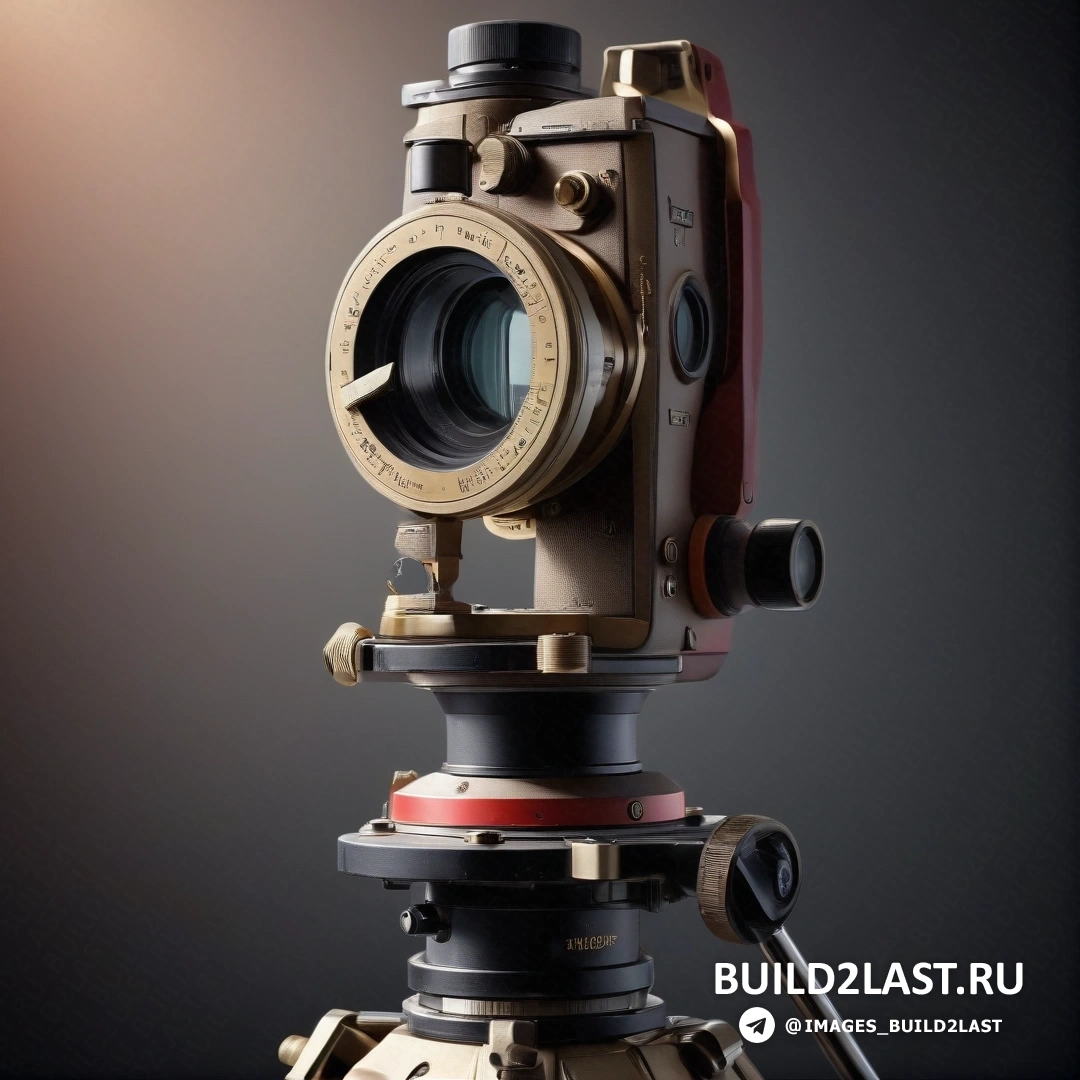 Фотореализм - 3D-рендер. Камера со штативом, прикрепленным к ее корпусу