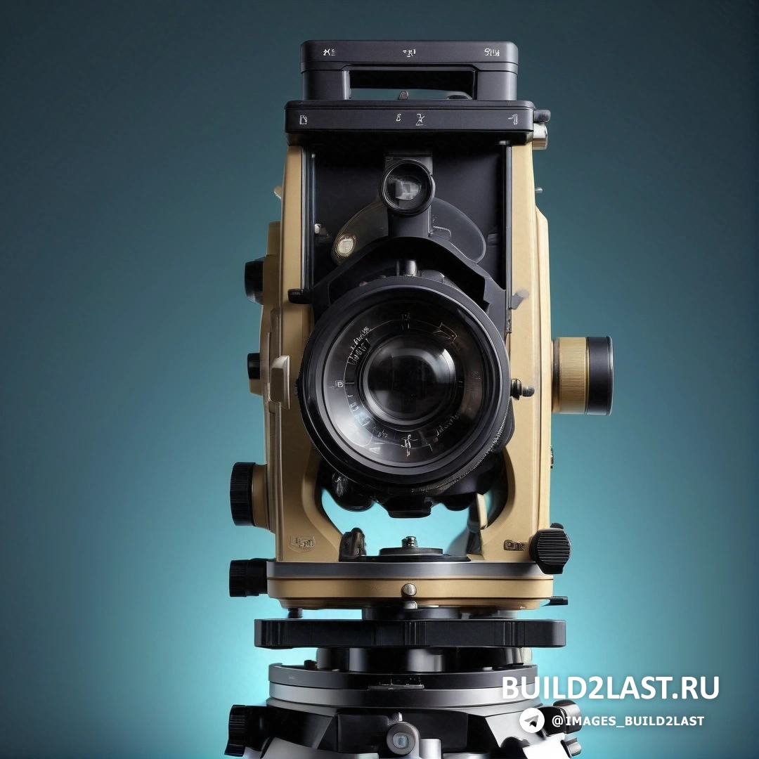 Новая объективность - 3D-рендер. Камера установлена ​​на штативе с объективом сбоку