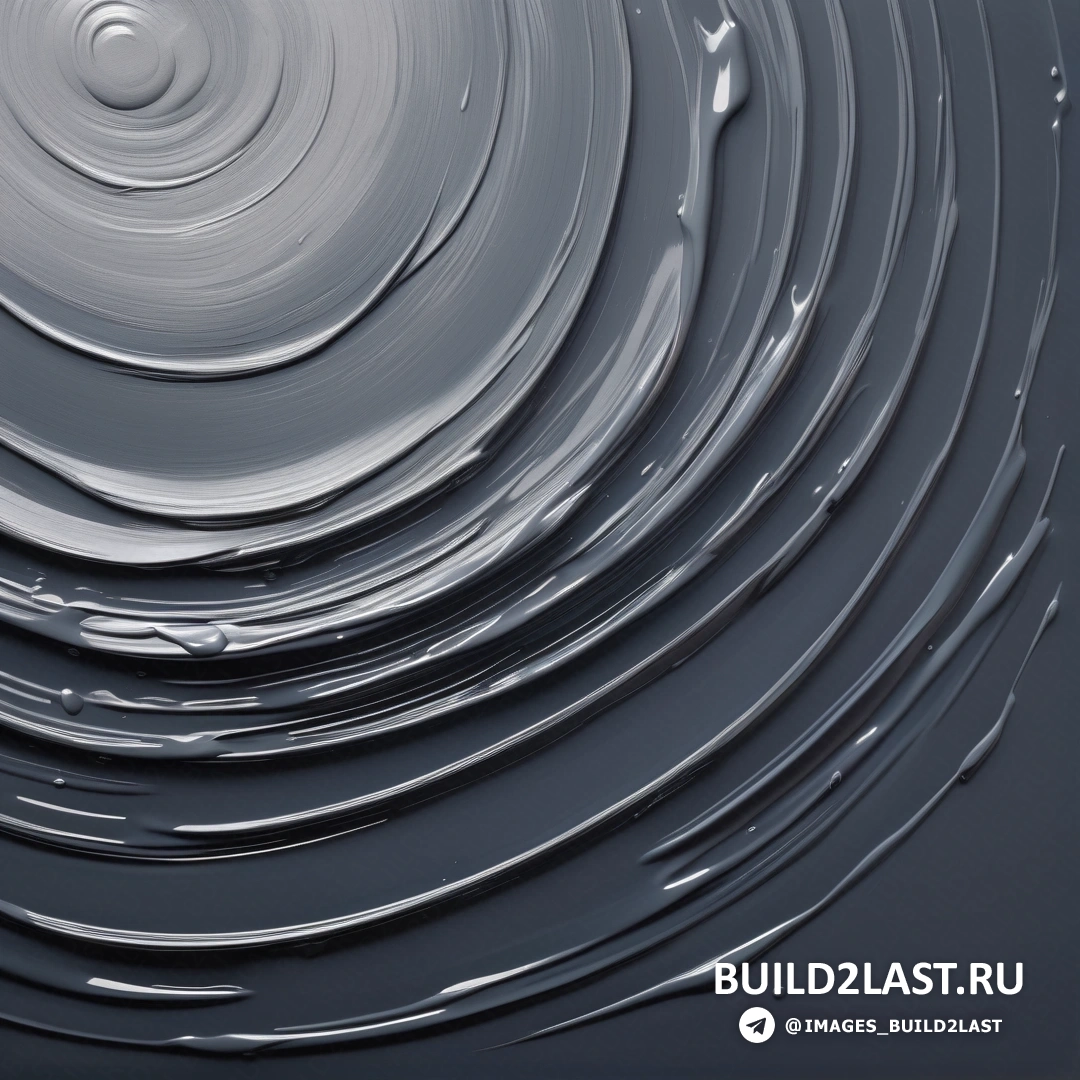 Action Painting - сверхтонкая детальная прорисовка. Круговой узор капель воды на темно-синем фоне.