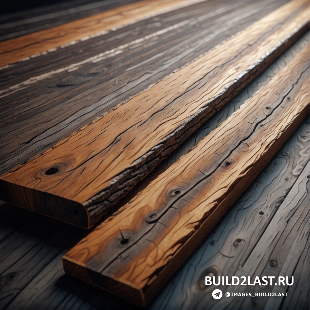 Фотореализм - 3D рендер. Крупный план деревянного пола с древесными волокнами на нем.