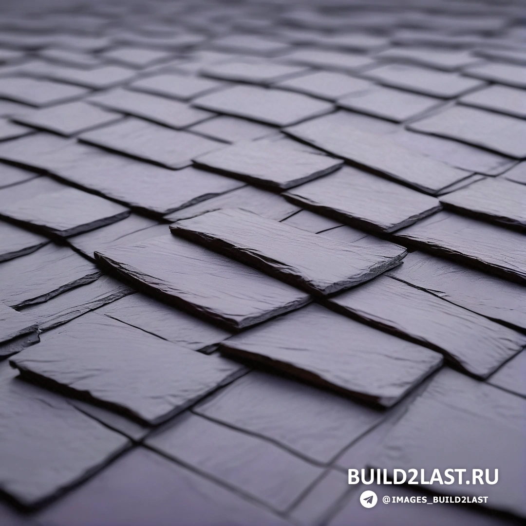 Фотореализм - визуализация с окклюзией окружающего пространства. Крупный план черепичной крыши с большим количеством плитки на поверхности и голубым небом на заднем плане