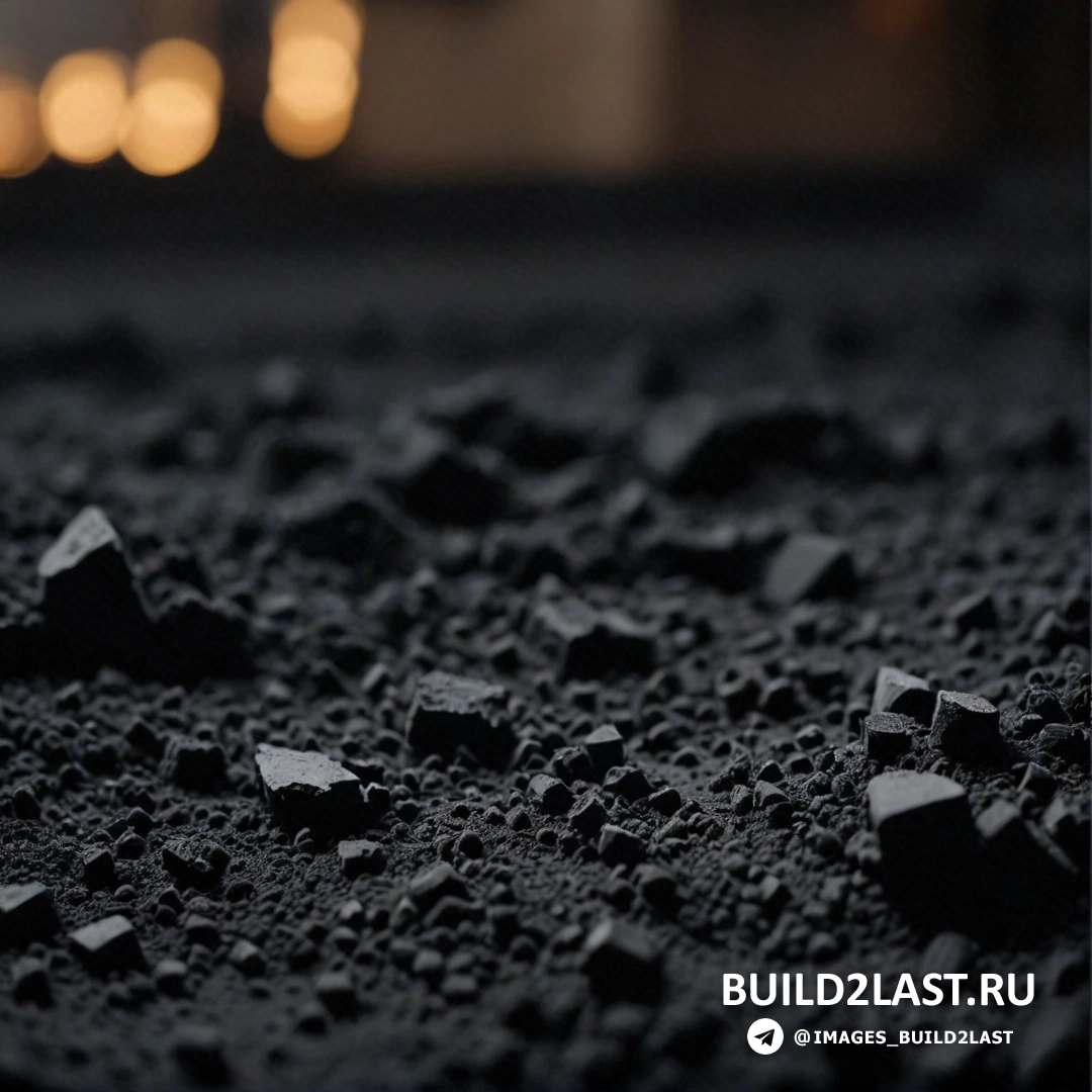 Экологичное искусство - детальная матовая живопись. Крупный план камней и грязи возле здания ночью с размытым фоном