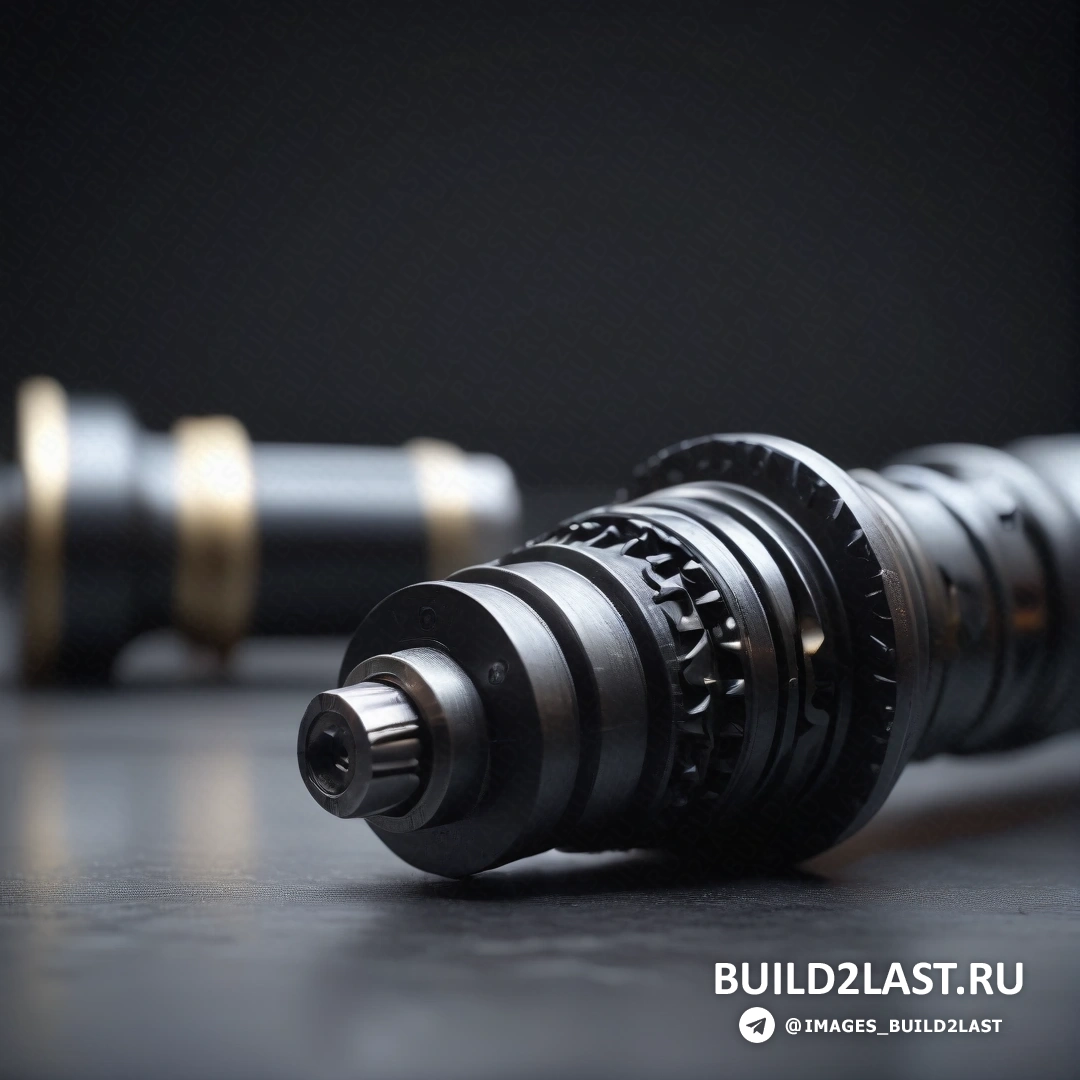 Кинетическое искусство - 3D-рендер. Крупный план металлического предмета на столе с черным фоном