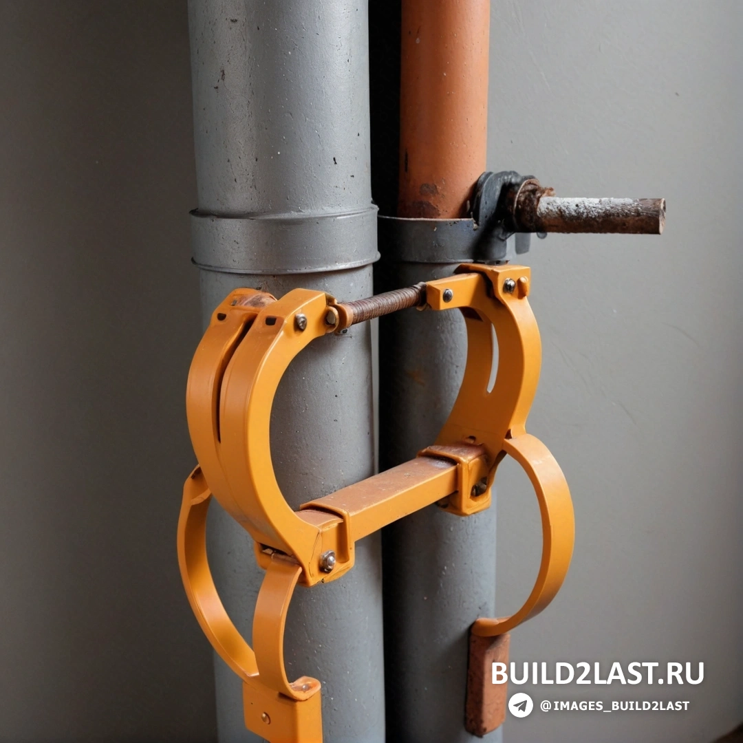 Модульный конструктивизм - абстрактная скульптура. Крупный план металлического столба с ручкой на конце и трубой на другой стороне