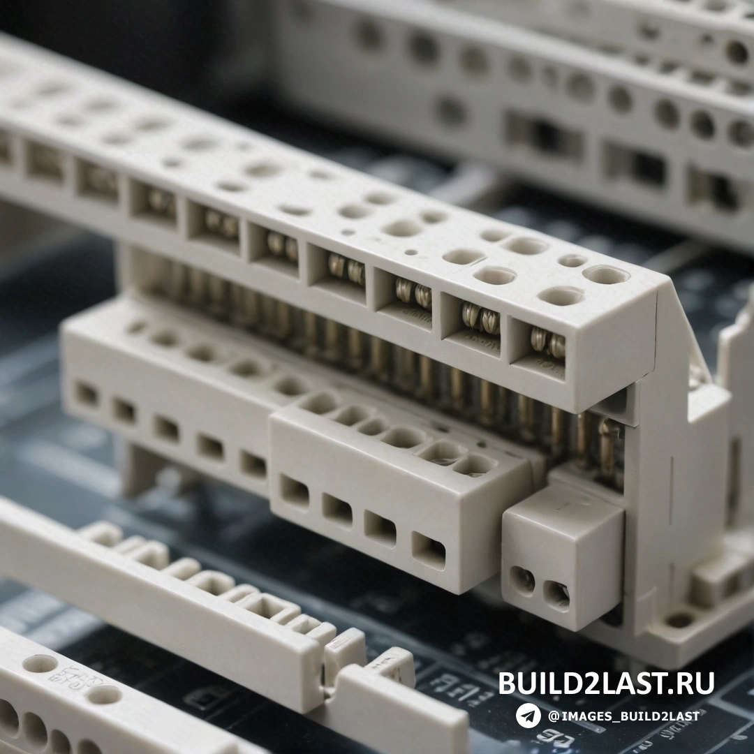 Модульный конструктивизм — компьютерная визуализация. Крупный план пары белых проводов и разъемов на черной поверхности