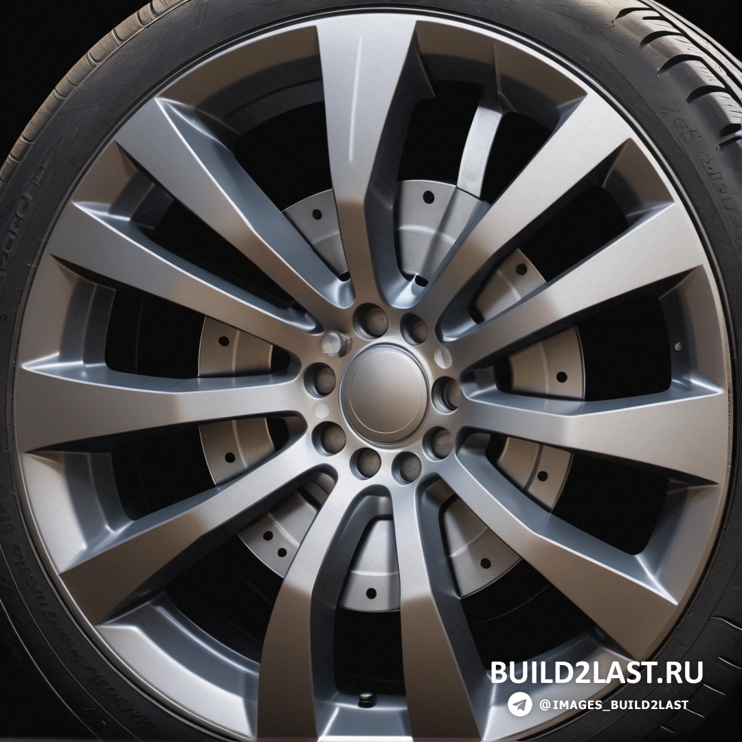 Фотореализм - 3D рендер. Крупный план покрышки автомобильной шины на черном фоне.