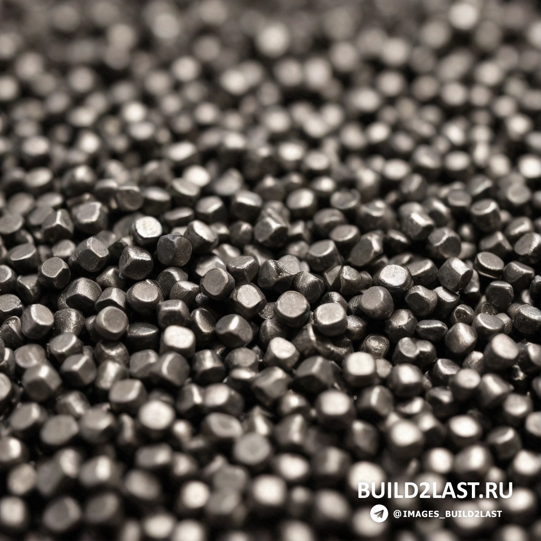 Пластикен - макрофотография. Крупный план кучи черных бусин на столешнице