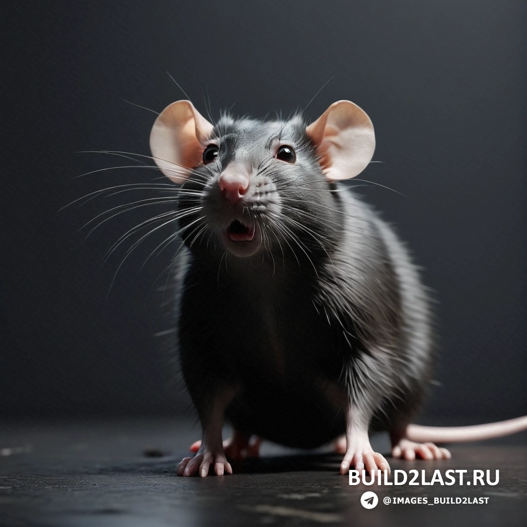Лучизм - стоковая фотография. Крыса на столе и смотрит в камеру с открытым ртом и широко открытыми глазами