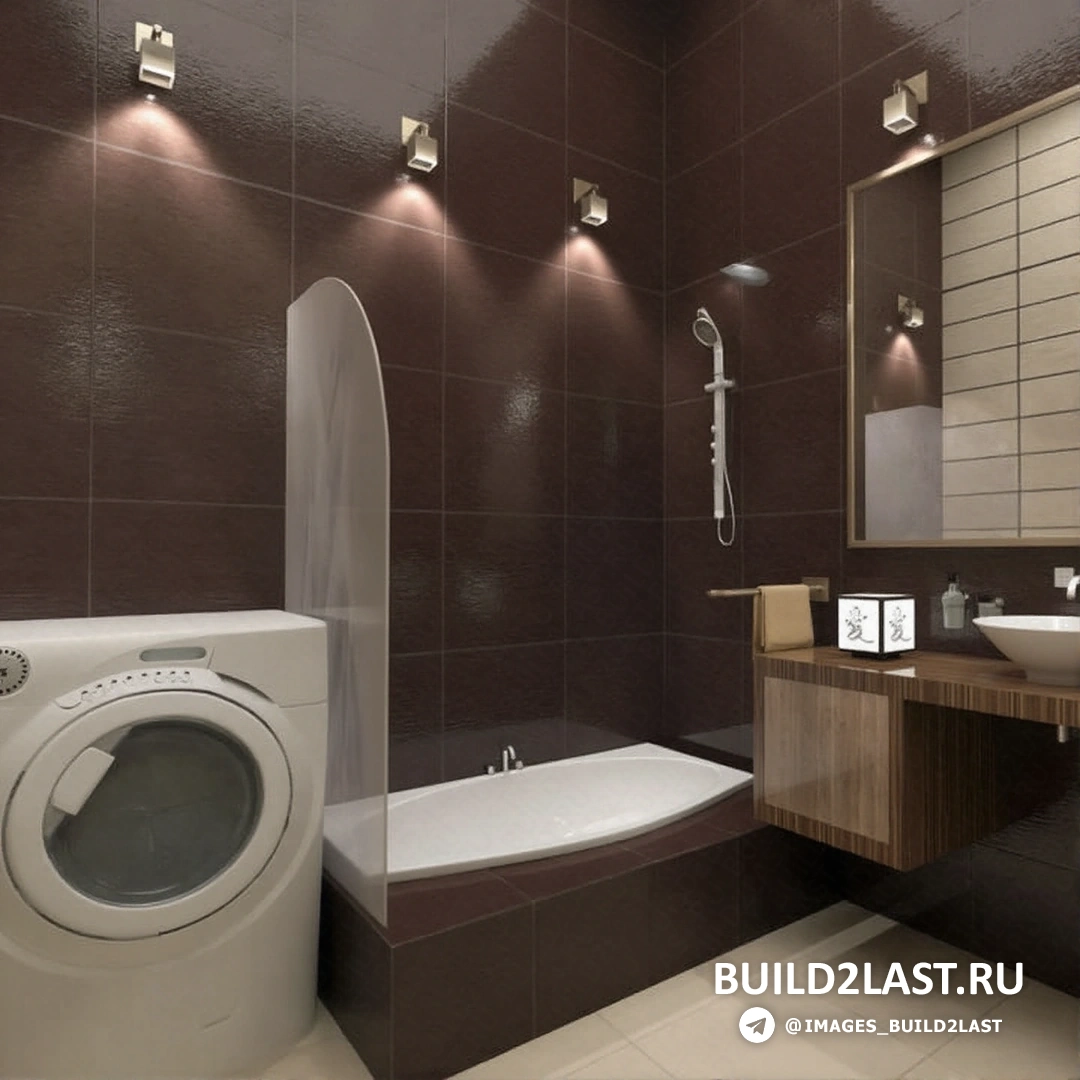 Кубический каменный душ в японской ванной комнате.