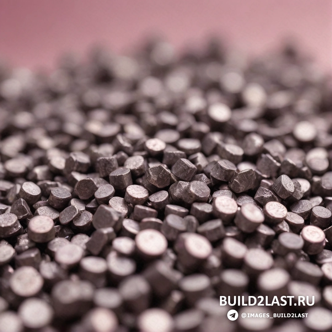 Пластикен - макрофотография. Куча черных и белых камней на розовом фоне