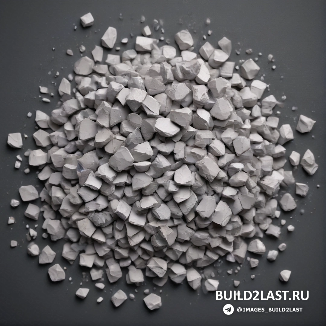 Бетонное искусство - рендеринг с окклюзией окружения. Куча камней на столе рядом с черным фоном