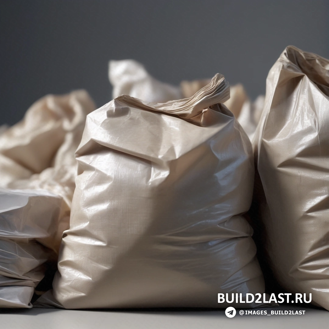 Постминимализм - 3D-рендер. Куча пакетов на столе рядом со стеной с часами сбоку