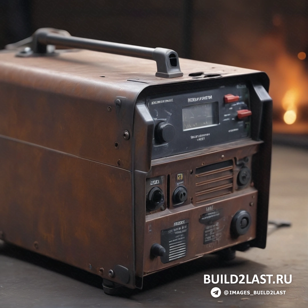 Фотореализм - компьютерная визуализация. Маленькая коричневая коробка на столе рядом с камином с черной ручкой