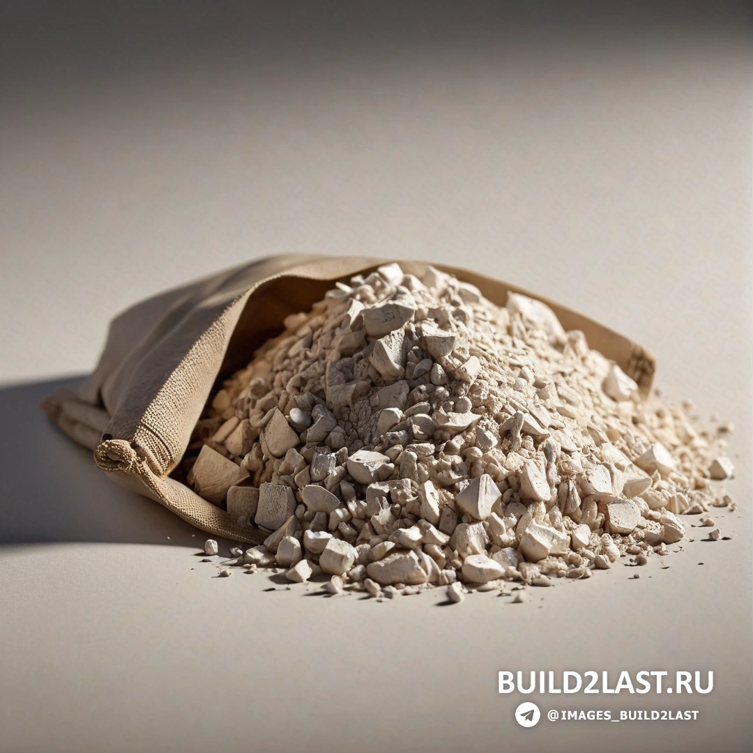 Группа Гутай - абстрактная скульптура. Мешок с камнями на столе рядом с кучей камней на земле