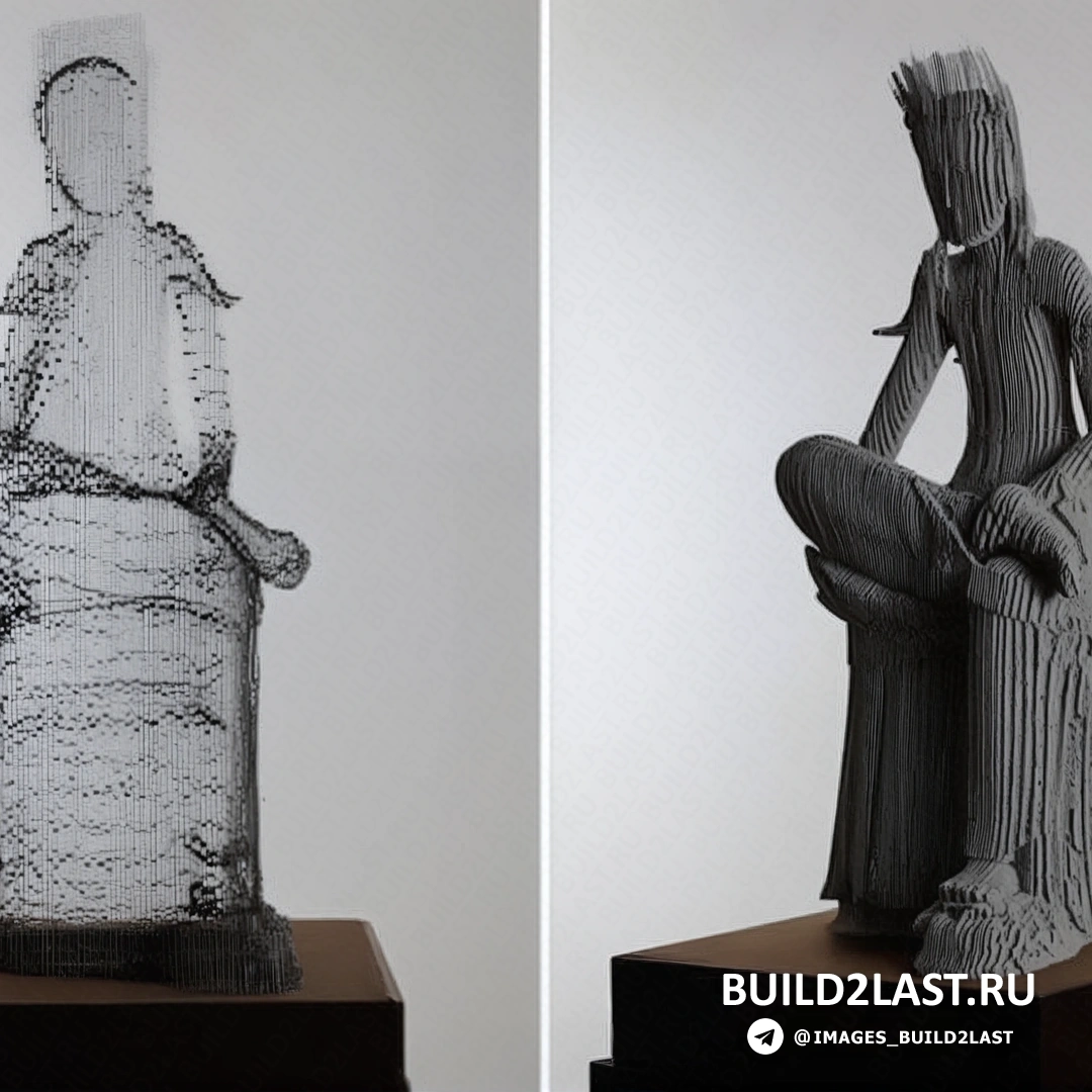 Миниатюрная статуэтка с эффектом постепенного исчезновения, окруженная световыми лучами