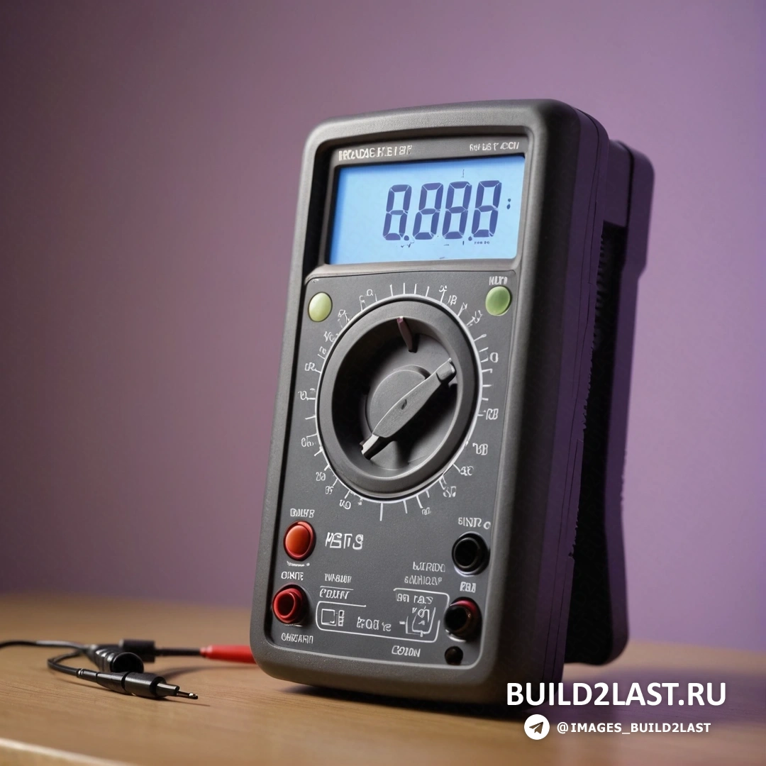 Шок-арт - стоковая фотография. Мультиметр на столе с фиолетовым фоном