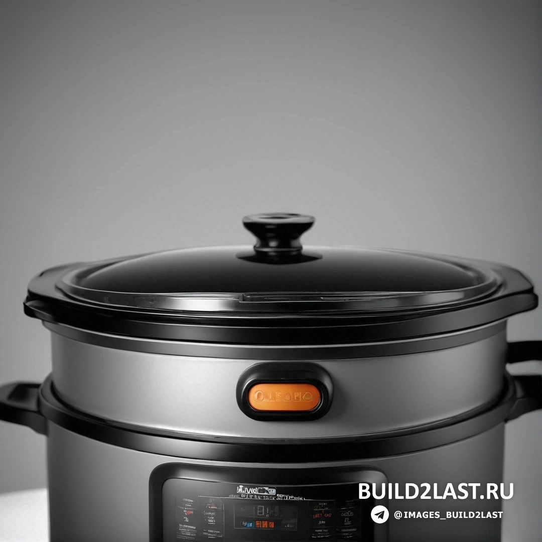 Панфутуризм - компьютерная визуализация. Мультиварка с крышкой на столешнице с серым фоном